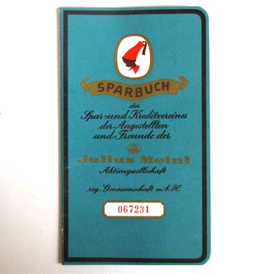 Julius Meinl, Sparbuch des Spar- und Kreditverein