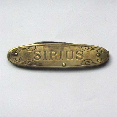 Taschenmesser, Sirius Akkumulatoren, Werbung