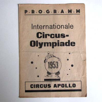 Intern. Circus-Olympiade, Circus Apollo, 1953