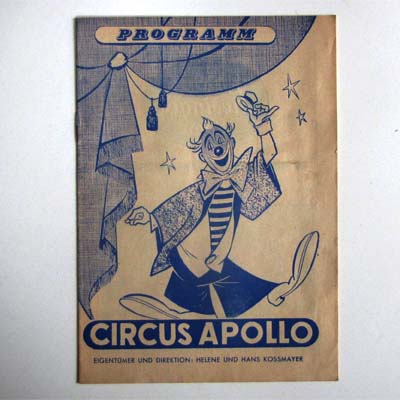Circus Apollo, Zirkusprospekt, 1957