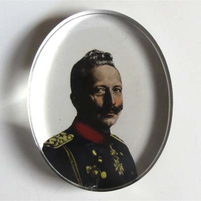 Briefbeschwerer, Kaiser Wilhelm II, Glas