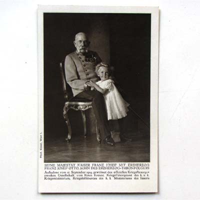 Kaiser Franz Josef mit Erzherzog Otto, AK