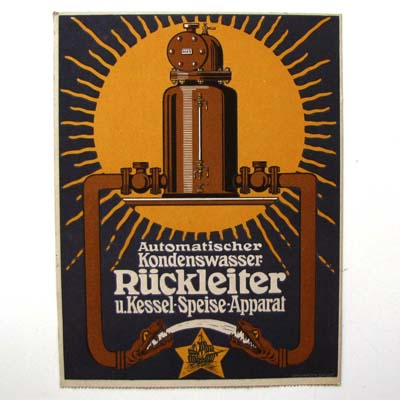 Schiff & Stern, Kondenswasser-Rückleiter, Werbekarte