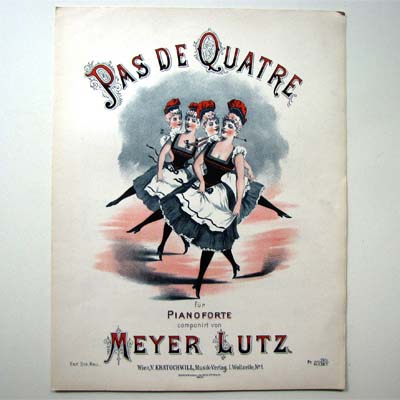Pas de Quatre, Meyer Lutz, Musiknoten