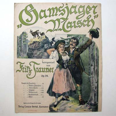 Gamsjager Marsch, Fritz Trauner, Musiknoten