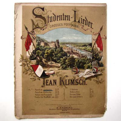 Studentenlieder Grosses Potpourri, Klimsch, Musiknoten