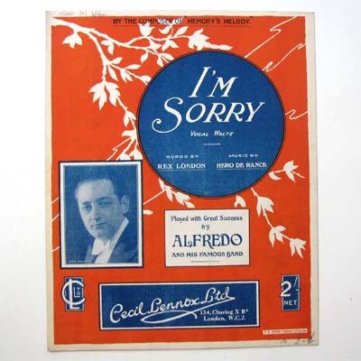 I´m sorry, Rex London, Hero de Rance, Musiknoten