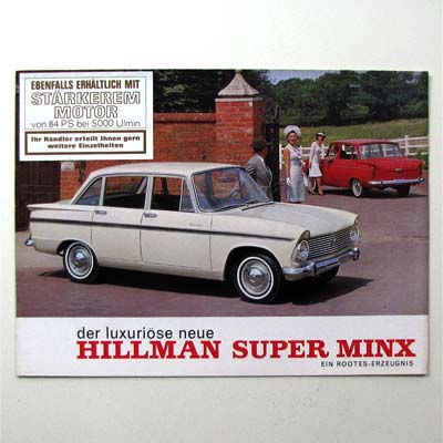 Hillman Super Minx, Autoprospekt, Rootes