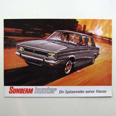 Sunbeam Hunter, Auto-Werbeprospekt, Rootes