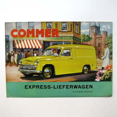 Commer Express-Lieferwagen, Rootes, Autoprospekt, 1957