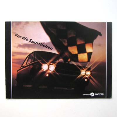 Sunbeam Marken, Rootes, Autoprospekt