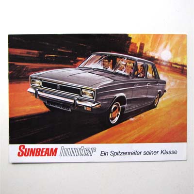 .Sunbeam Hunter, Auto-Werbeprospekt, Rootes
