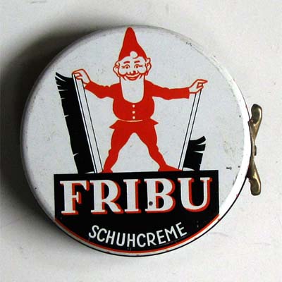 Fribu Schuhcreme, Zwergenmotiv, Blechdose