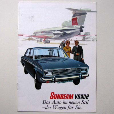 .Sunbeam vogue, Autoprospekt