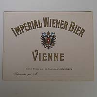 Imperial Wiener Bier, Wien/Brüssel, Werbekarte