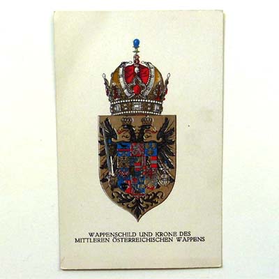 Wappenschild der K&K Monarchie, Ansichtskarte