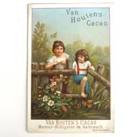 Van Houten Cacao, Werbekarte, um 1900