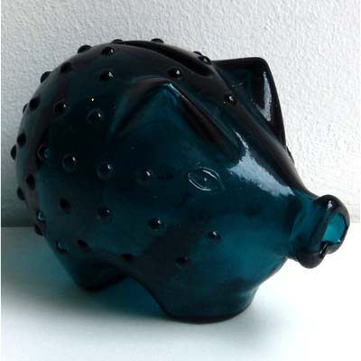 Sparschwein, Glas