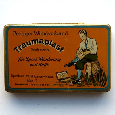 Traumaplast, Wundverband, Blechdose