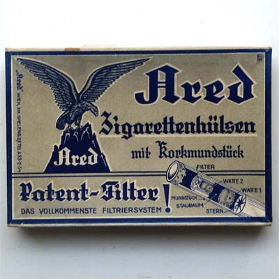 Ared Zigarettenhülsen, Papierschachtel