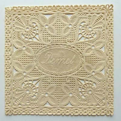 K.&K. Hofzuckerbäcker Demel, geprägtes Papier, um 1900