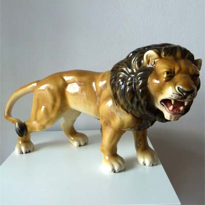 Löwe, keine Marke, Keramikfigur