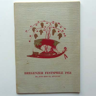 Bregenzer Festspiel, Die Fledermaus, 1954, Programmheft