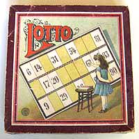Spiel, Lotto für Kinder, um 1900   