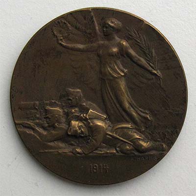 1. Weltkrieg, 1914, Bronzemedaille, Kaiser Franz Josef