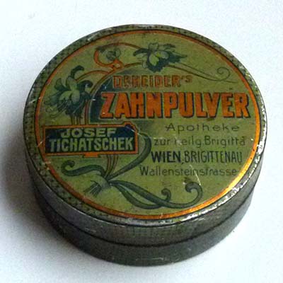 Dr. Heider's Zahnpulver, Blechdose