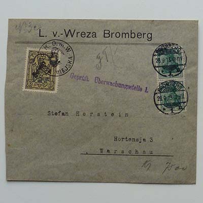 Deutsches Reich, Warschau, Briefmarken, 1915