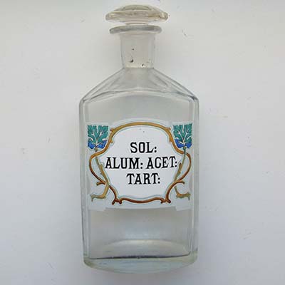 geschliffene Apothekerflasche, Jugendstil