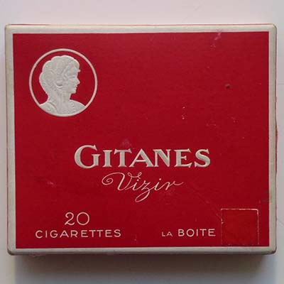 Gitanes Vizir, alte Zigarettenschachtel