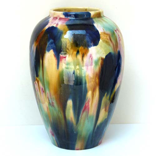 Blumenvase, bunt, groß, Keramik