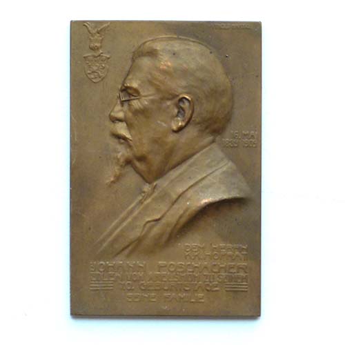 Johann Poschacher, Medaille, Bronze, 1909