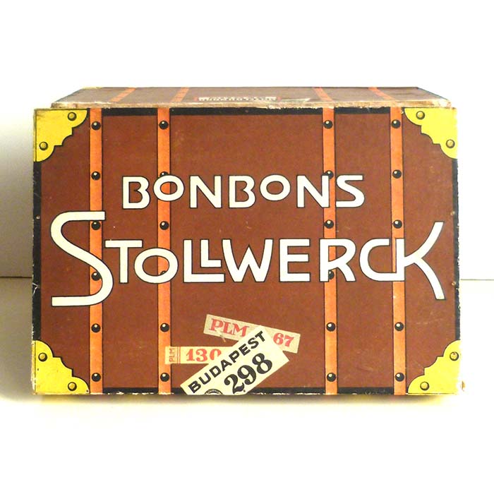 Stollwerck Bonbons, Holzkistchen, Kofferform
