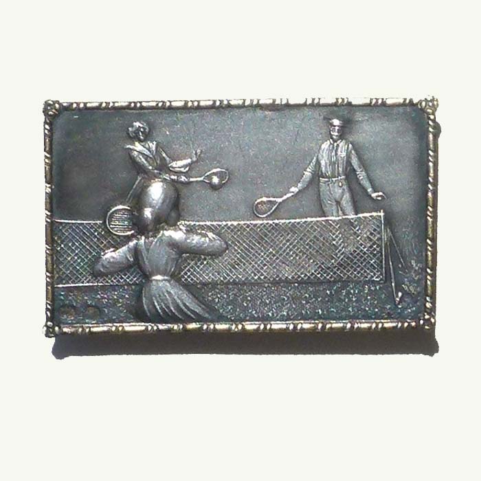 Tennis, Sport, Plakette, Silber punziert