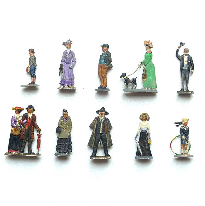 Zinnfiguren, Menschen, Konvolut, 10 Stück