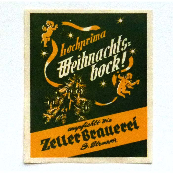 Zeller Brauerei, Weihnachtsbock, Bieretikett