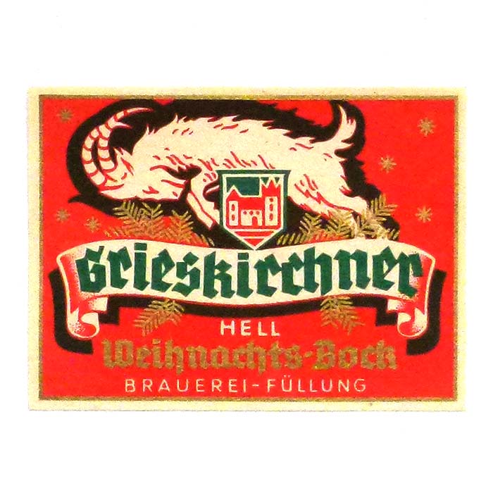 Grieskirchner Weihnachts-Bock, Bieretikett