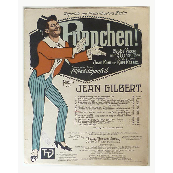 Puppchen ! - Musiknoten, Jean Gilbert