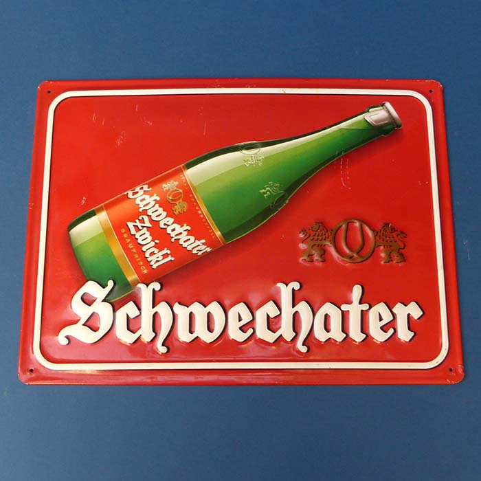 Bier, Blechschild, Schwechater Zwickl