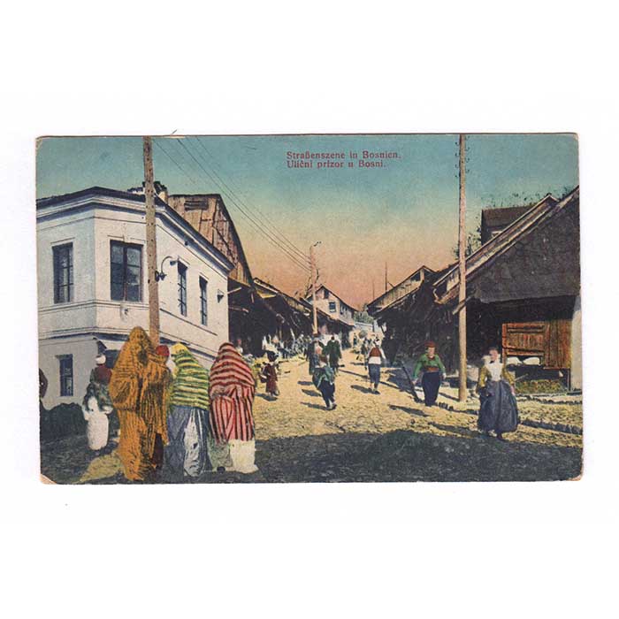 Straßenszene in Bosnien, AK, 1919