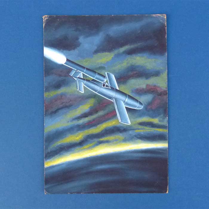 Flugzeug, Luftwaffe, gemaltes Bild, G. Wachtl