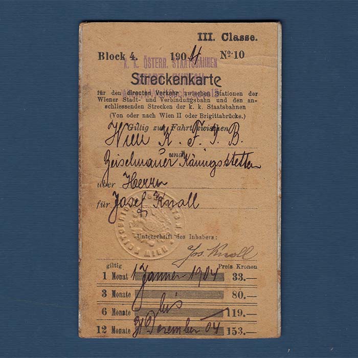 Streckenkarte, K.K. Staatsbahnen, 1904