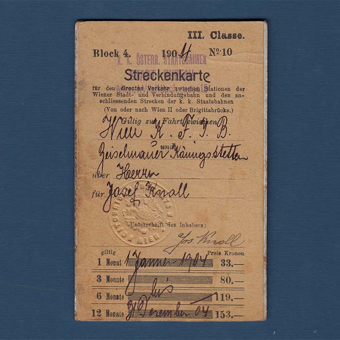 Streckenkarte, K.K. Staatsbahnen, 1904