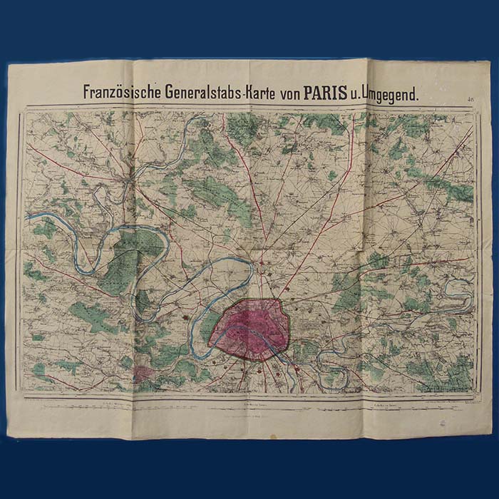 Französische Generalstabs-Karte Paris
