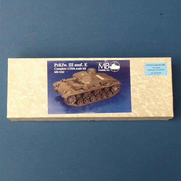 PzKfw. III Ausf. E, MB models, Bausatz