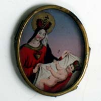 Madonna, kleines Medaillon, sehr alt