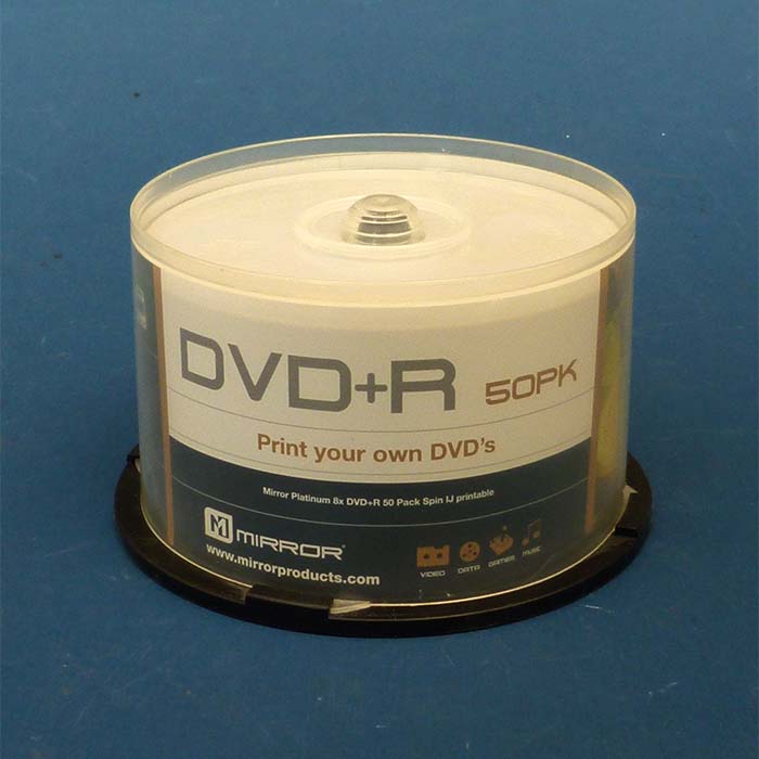 DVD+R, 50 Pack, print your own DVD´s, Mirror